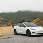 2018 Tesla Model 3 parked on city street during test drive