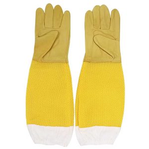 2 Pairs Sheepskin Beekeeping Gloves Protective Ventilated Gloves