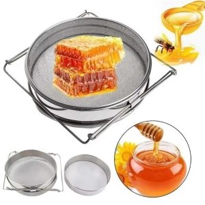 Stainless Steel Double Sieve Honey Strainer for Beekeeping